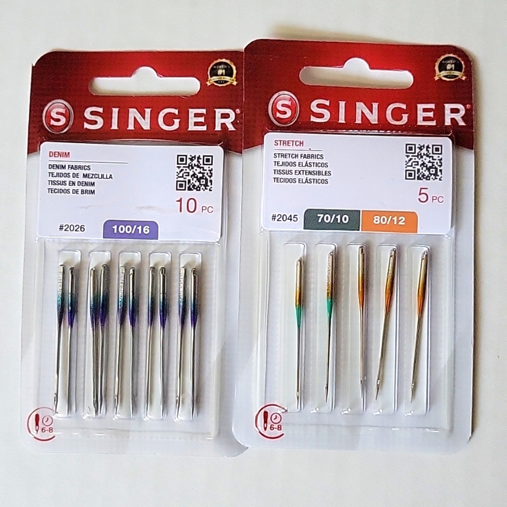 SINGER Fabric Needles 5PC/10PC. New